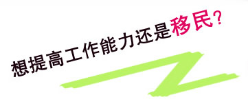 想提高工作能力还是移民？