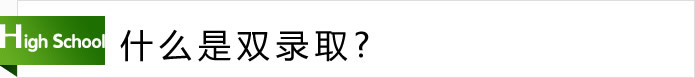 什么是双录取？